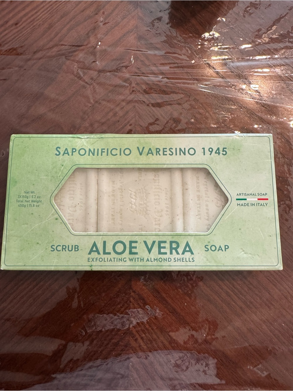 Bar soaps Saponificio Varesino Aloe Vera Scrub Soap - Green